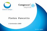 DAIICHI SANKYO Pietro Pancotto 3 Settembre 2009. 2 CONGESCOR: Scompenso Cardiaco Mercato Classe C7A e Vendite Congescor Comunicazione & Materiali promozionali.