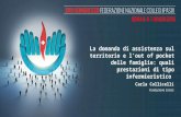 La domanda di assistenza sul territorio e l’out of pocket delle famiglie: quali prestazioni di tipo infermieristico ? Carla Collicelli Fondazione Censis.