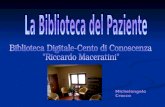Michelangelo Crocco. Il 16 giugno 2005 viene inaugurata la Biblioteca Digitale-Centro di Conoscenza “R. Maceratini” e la… Biblioteca del Paziente.