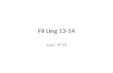 Fil Ling 13-14 Lezz. 9-13. Lezione 9 - 10/3/2014.
