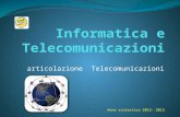 Articolazione Telecomunicazioni Anno scolastico 2012- 2013.