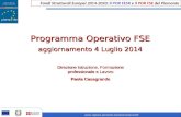 Fondi Strutturali Europei 2014-2020: il POR FESR e il POR FSE del Piemonte  Programma Operativo FSE aggiornamento.