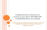 FORMAZIONE CONGIUNTA ZONALE 2014 IN LAVORO DI CONTINUITA’ 0-6 ANNI Unione dei Comuni Montani del Casentino, Comune di Bibbiena, Comune di Pratovecchio.