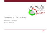 Statistica e informazione Domenico Di Spalatro Pescara, 23-10-2014.