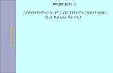 Università degli Studi di Perugia STEFANO VILLAMENA MODULO 2 COSTITUZIONI E COSTITUZIONALISMO NEI PAESI ARABI.