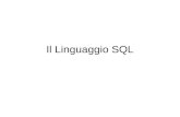 Il Linguaggio SQL. Le interrogazioni in SQL (continua…) La parte di SQL dedicata alla formulazione di interrogazioni fa parte del DML. SQL esprime le.