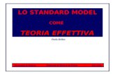 LO STANDARD MODEL COME TEORIA EFFETTIVA Paolo Bellan Università di Padova - Dottorato di Ricerca in Fisica - XX Ciclo.