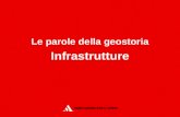 Le parole della geostoria Infrastrutture. Le infrastrutture: un capitale statale Le infrastrutture costituiscono l’insieme delle opere pubbliche che rendono.