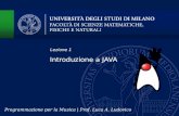 Introduzione a JAVA Lezione 1 Programmazione per la Musica | Prof. Luca A. Ludovico.