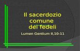 Il sacerdozio comune dei fedeli Lumen Gentium II,10-11.