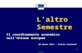 L'altro Semestre Il coordinamento economico nell'Unione europea 20 marzo 2014 – Pierre Ecochard 1.