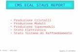 M. Diemoz – INFN Roma Catania 19 Settembre 2002 - Gr I CMS ECAL STAUS REPORT Produzione Cristalli Produzione Moduli Produzione Supermoduli Stato Elettronica.