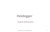 Heidegger Il darsi dell’essere .