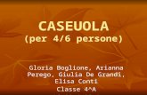 CASEUOLA (per 4/6 persone) Gloria Boglione, Arianna Perego, Giulia De Grandi, Elisa Conti Classe 4^A AS 2014/2015.