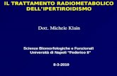 IL TRATTAMENTO RADIOMETABOLICO DELL’IPERTIROIDISMO Dott. Michele Klain Scienze Biomorfologiche e Funzionali Università di Napoli “Federico II” 8-3-2010.