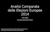 Analisi Comparata delle Elezioni Europee 2014 Paolo Segatti Università degli Studi di Milano Ringrazio gli studenti del dottorato NASP -WEST per gli stimoli.