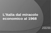 L’Italia dal miracolo economico al 1968 Cecilia Nubola 23 marzo 2015.