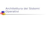 Architettura dei Sistemi Operativi. Docente Ing. Andrea Sanna Politecnico di Torino Dip. di Automatica e Informatica - DAUIN Tel.011- 564 7035 Fax.011-