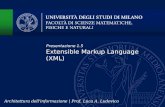 Extensible Markup Language (XML) Presentazione 1.5 Architettura dell'informazione | Prof. Luca A. Ludovico