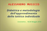 ALESSANDRO MUSICCO Didattica e metodologia dell’apprendimento della tattica individuale Cesenatico, 18/20 Maggio 2014.