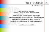 POLITECNICO CALZATURIERO F.S E - AZIONI DI SISTEMA Obiettivo 3 Misura C1 – D.G..R. 1619 del 26/05/04 - Analisi dei fabbisogni e profili professionali strategici.