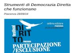 Strumenti di Democrazia Diretta che funzionano Piacenza 28/09/14.