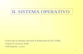 1 IL SISTEMA OPERATIVO Corso per la sessione riservata di abilitazione (O.M. 33/00) Classe di concorso A042 ITIS Badoni - Lecco.