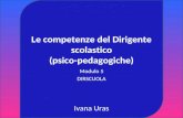 Le competenze del Dirigente scolastico (psico-pedagogiche) Modulo 5 DIRSCUOLA Ivana Uras.