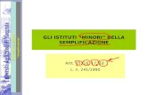 Università degli Studi di Perugia STEFANO VILLAMENA “Semplificazione” GLI ISTITUTI “MINORI” DELLA SEMPLIFICAZIONE Artt. 15, 16, 17, 18 L. n. 241/1990