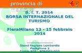 Provincia di mantova B. I. T. 2014 BORSA INTERNAZIONALE DEL TURISMO FieraMilano 13 - 15 febbraio 2014 ----------------------- Stand Regione Lombardia Padiglione.