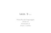 Lezz. 1-... Filosofia del linguaggio 2010-11 Semestre II Prof. F. Orilia.