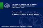 Progetti di rilievo in ambito Web Presentazione 2.1 Comunicazione integrata in rete| Prof. Luca A. Ludovico.