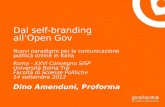 Dal self-branding all’Open Gov - nuovi paradigmi per la comunicazione politica online in Italia