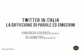 Twitter in Italia: la diffusione di parole ed emozioni