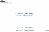 OpenStreetMap - verso Matera 2019