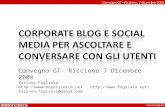 Corporate blog e social media per ascoltare e conversare con gli utenti