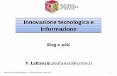 Innovazione tecnologica e informazione - Lezione 3