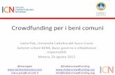 Crowdfunding per i beni comuni - Summer school RENA, Matera 29 agosto