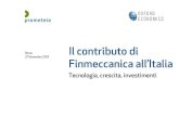 Il contributo di Finmeccanica all'Italia: tecnologia, crescita, investimenti - l'analisi di Prometeia