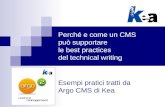 CMS a supporto delle best practices del technical writing