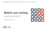 Mobile user testing - IAsummit2013