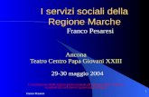 I servizi sociali della regione marche. 2004