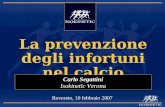 La prevenzione degli infortuni nel calcio: autore Carlo Segattini