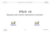 ITILV3 Glossary Italian