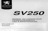 Manuale Peugeot Sv 250