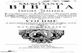 La Sacro Santa Biblia in Lingua Italiana, Mattia d'Erberg, cultore delle sacre lettere 1712