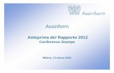 Presentazione anteprima rapporto assinform 2012