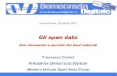 Gli Open data - Uno strumento a servizio dei beni culturali
