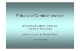 Fiducia Cooperazione e Capitale Sociale - Sergio Rossi