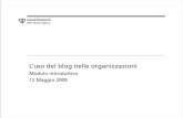 L'uso del blog nelle organizzazioni - modulo introduttivo